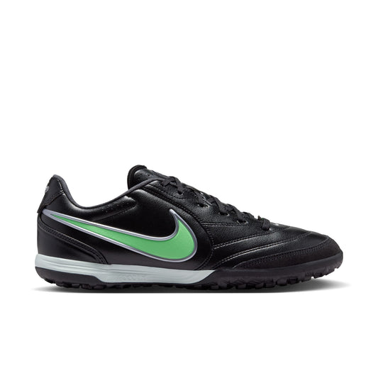 Nike Tiempo Ligera Pro TF Turf Soccer Cleats- Black/Illusion Green/Black