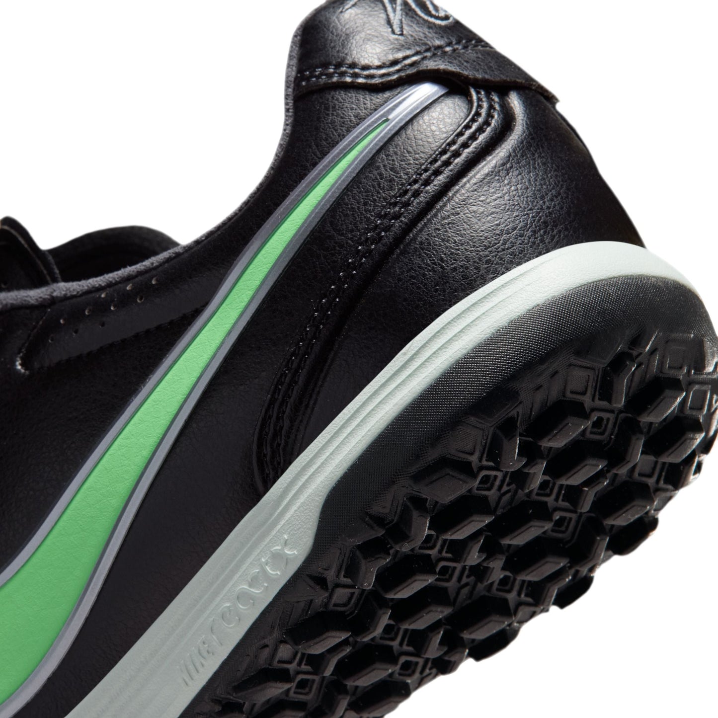 Nike Tiempo Ligera Pro TF Turf Soccer Cleats- Black/Illusion Green/Black