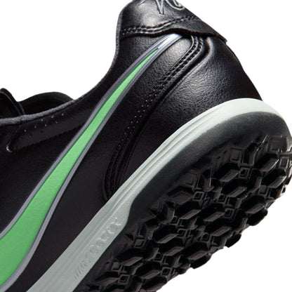 Nike Tiempo Ligera Pro TF Turf Soccer Cleats- Black/Illusion Green/Black