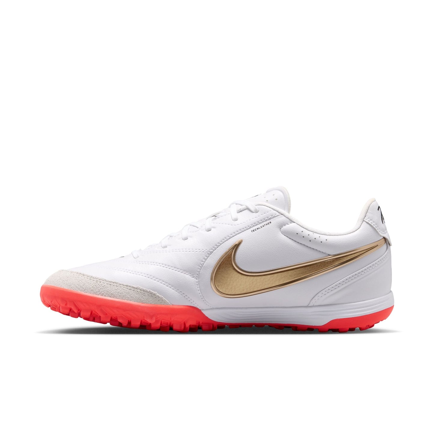 Nike Tiempo Ligera 10 Pro TF Soccer Shoes - White/ Blur/ Bright Crimson