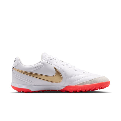 Nike Tiempo Ligera 10 Pro TF Soccer Shoes - White/ Blur/ Bright Crimson