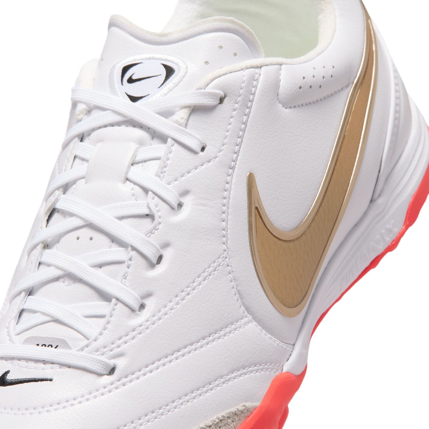 Nike Tiempo Ligera 10 Pro TF Soccer Shoes - White/ Blur/ Bright Crimson
