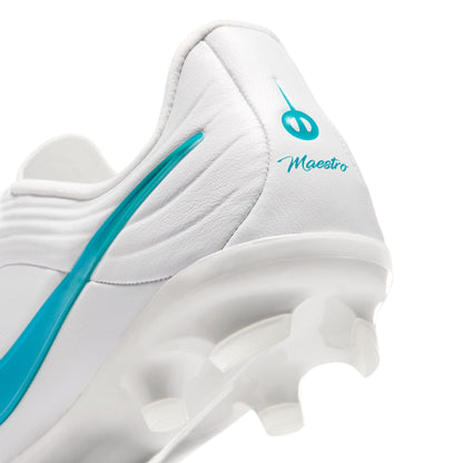 Nike Junior Tiempo Maestro Academy FG Firm Ground Soccer Cleat - White/ Dusty Cactus