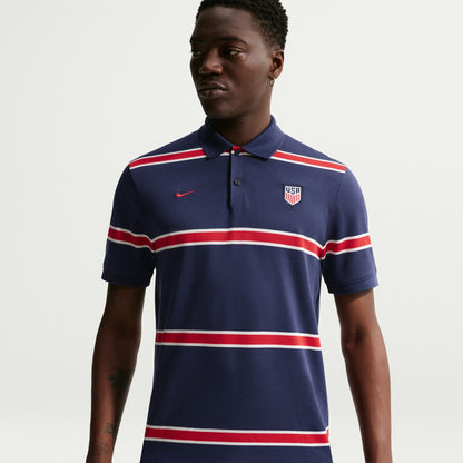 Nike Men's USMNT Polo DF 2.0 Shirt 2026 -  MIDNIGHT NAVY/SAIL/UNIVERSITY RED