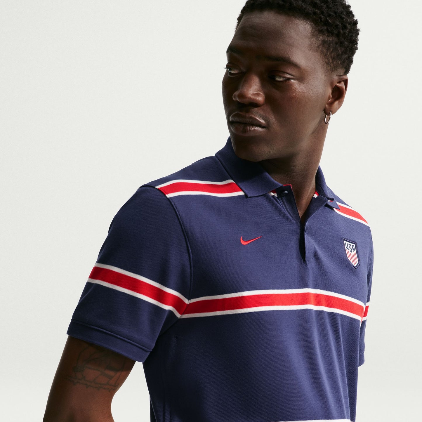 Nike Men's USMNT Polo DF 2.0 Shirt 2026 -  MIDNIGHT NAVY/SAIL/UNIVERSITY RED
