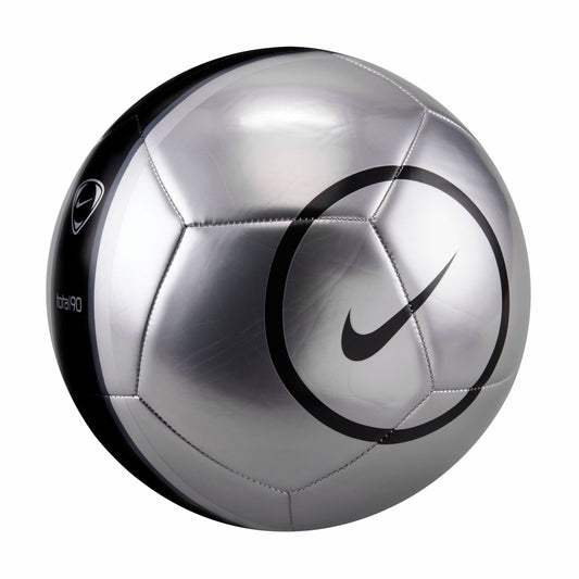 Nike Total 90 Metallic Academy Soccer Ball - Metallic Silver/ Black/ Black