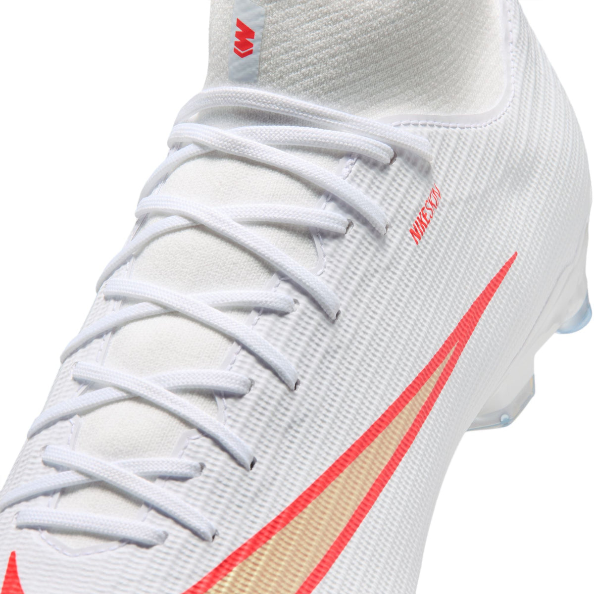 Nike Air Zoom Mercurial Superfly 11 Academy FG Firm Ground Soccer Cleats  -White/ Blur/ Bright Crimson