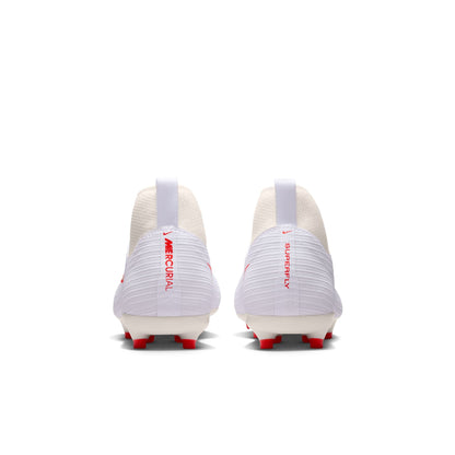 Nike Junior Superfly 11 Academy FG/MG Firm Ground/Multi Ground Soccer Shoes - White Blur/ Bright Crimson