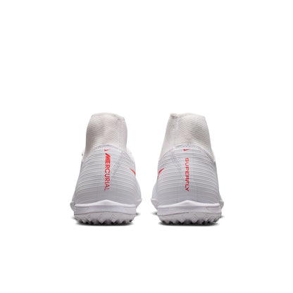 Nike Mercurial Superfly 11 Academy TF Turf High-Top Soccer Cleats- White/ Blur/ Bright Crimson