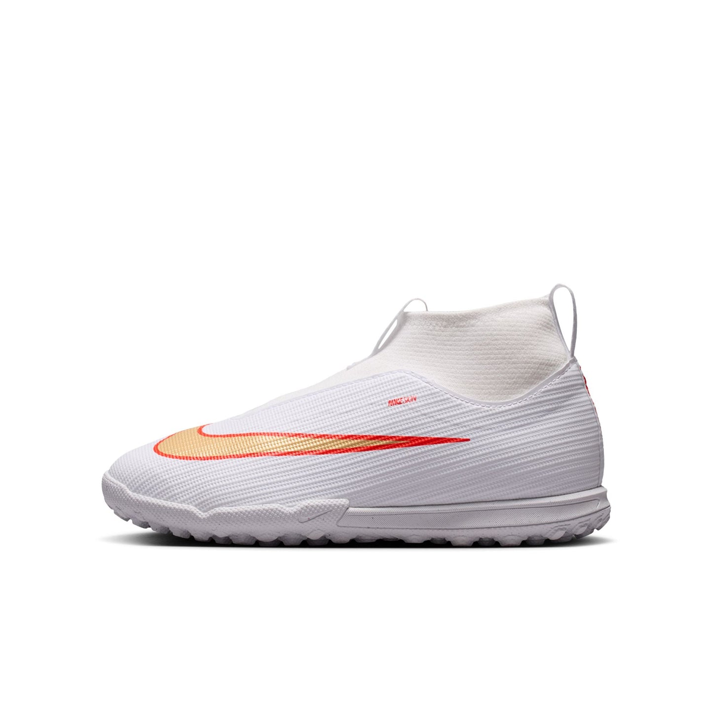 Nike Junior Superfly 11 Academy TF Turf Soccer Shoes - White Blur/ Bright Crimson