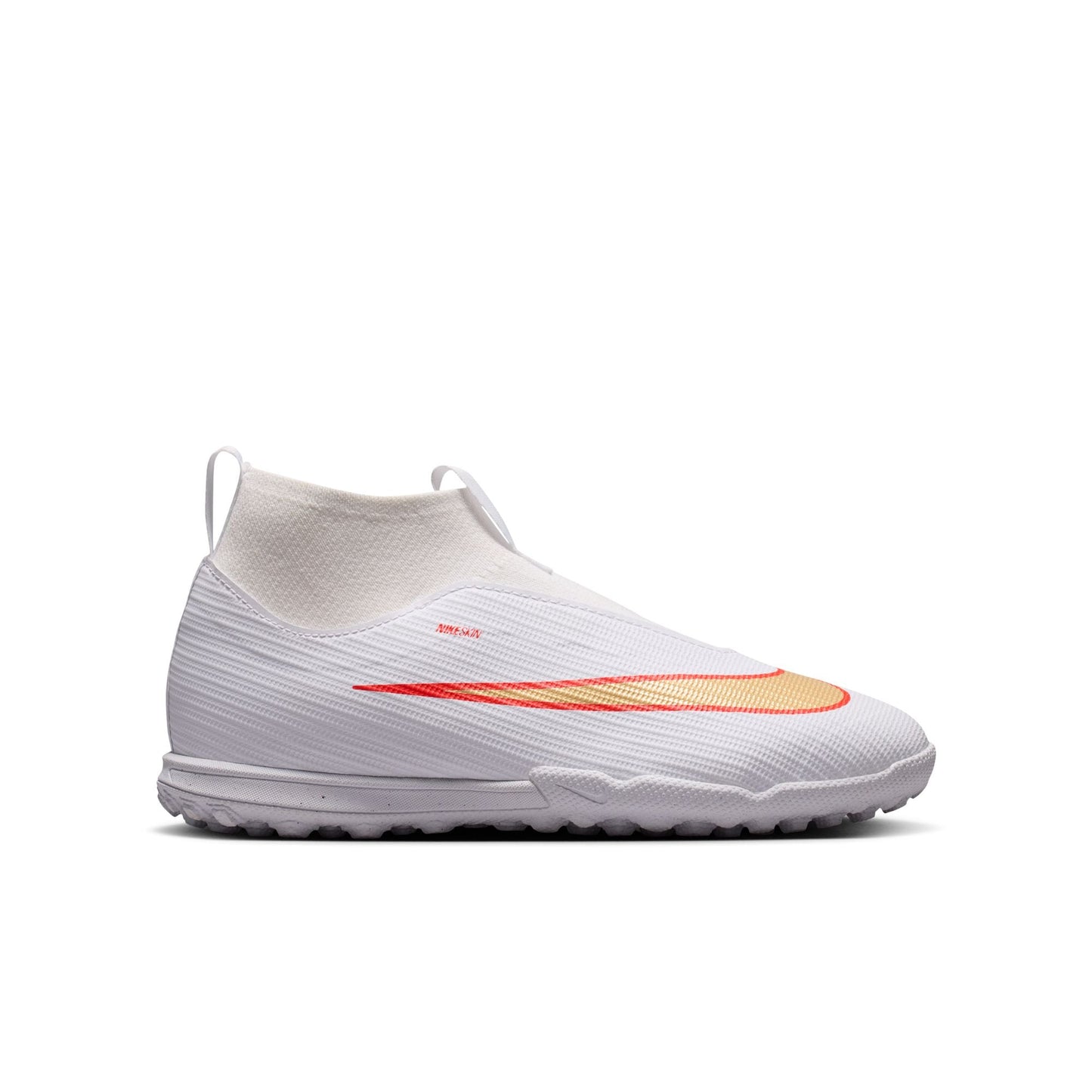 Nike Junior Superfly 11 Academy TF Turf Soccer Shoes - White Blur/ Bright Crimson