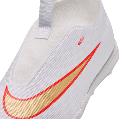 Nike Junior Superfly 11 Academy TF Turf Soccer Shoes - White Blur/ Bright Crimson