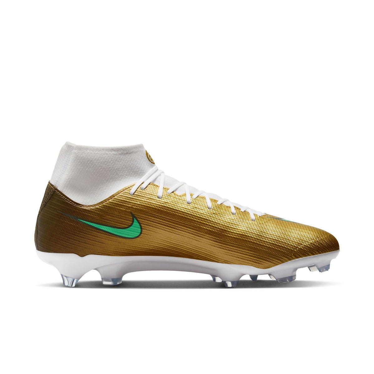 Nike Air Zoom Mercurial Superfly 11 Academy Kylian Mbappé FG Firm Ground Soccer Cleats - Metallic Gold/ Green Glow