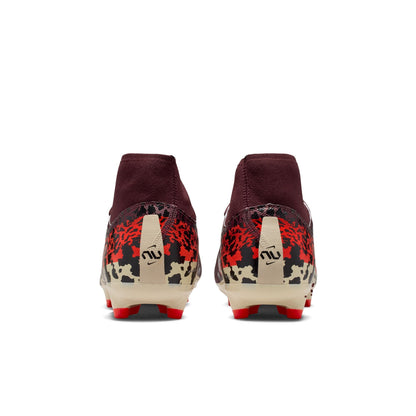 Nike United Mercurial Superfly 10 Academy FG Firm Ground Soccer Cleat - Burgundy Crush/Metallic Silver
