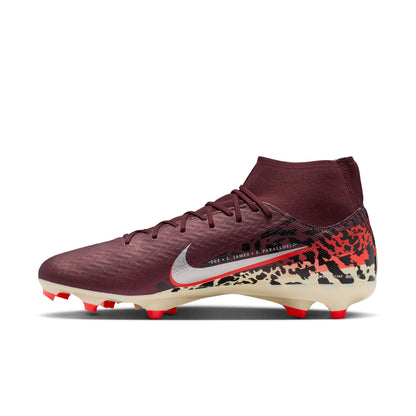 Nike United Mercurial Superfly 10 Academy FG Firm Ground Soccer Cleat - Burgundy Crush/Metallic Silver