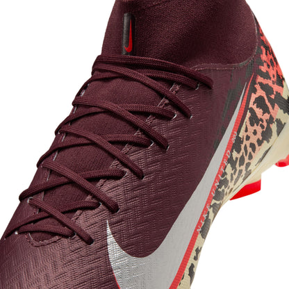 Nike United Mercurial Superfly 10 Academy FG Firm Ground Soccer Cleat - Burgundy Crush/Metallic Silver