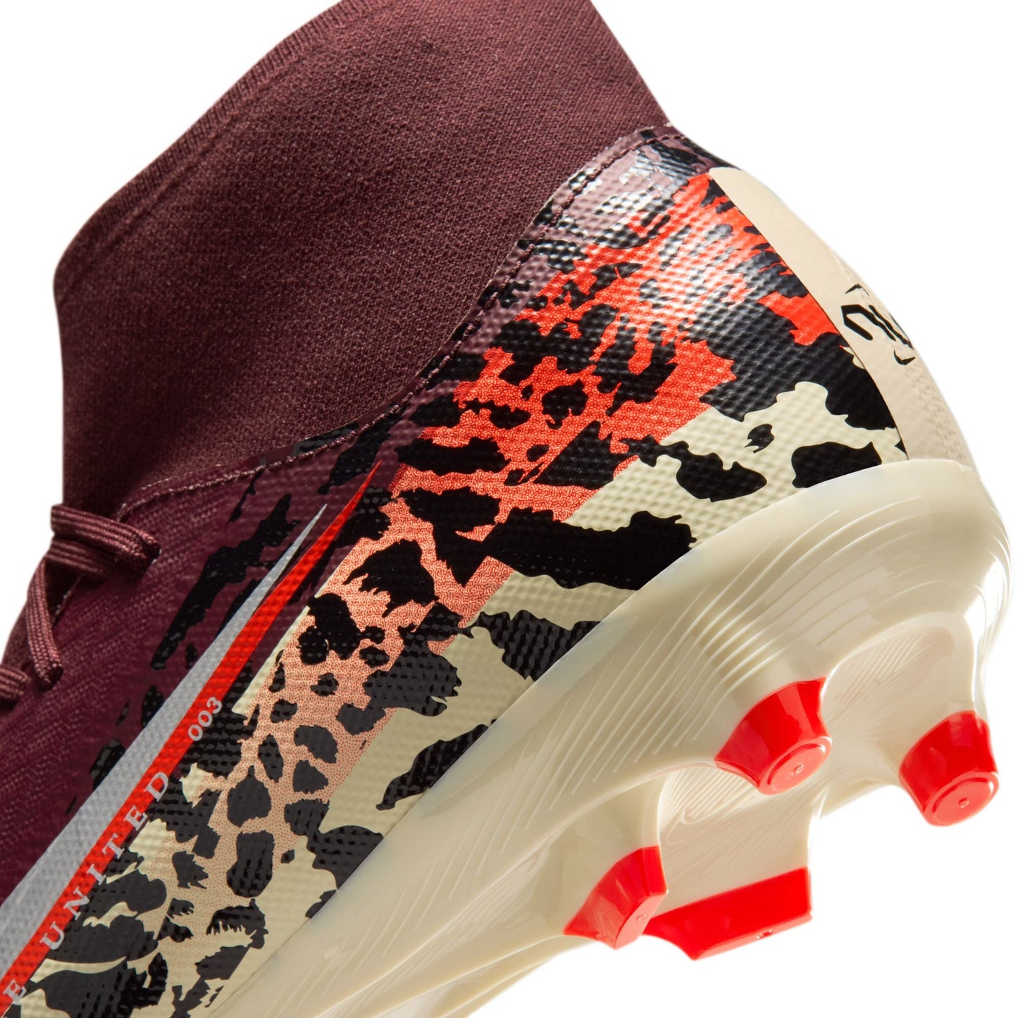 Nike United Mercurial Superfly 10 Academy FG Firm Ground Soccer Cleat - Burgundy Crush/Metallic Silver