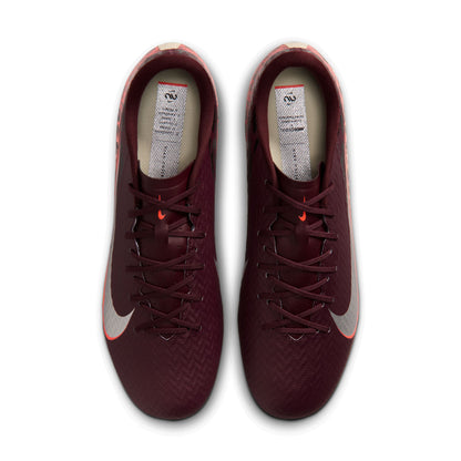 Nike United Mercurial Vapor 16 Academy FG Firm Ground Soccer Cleat - Burgundy Crush/Metallic Silver