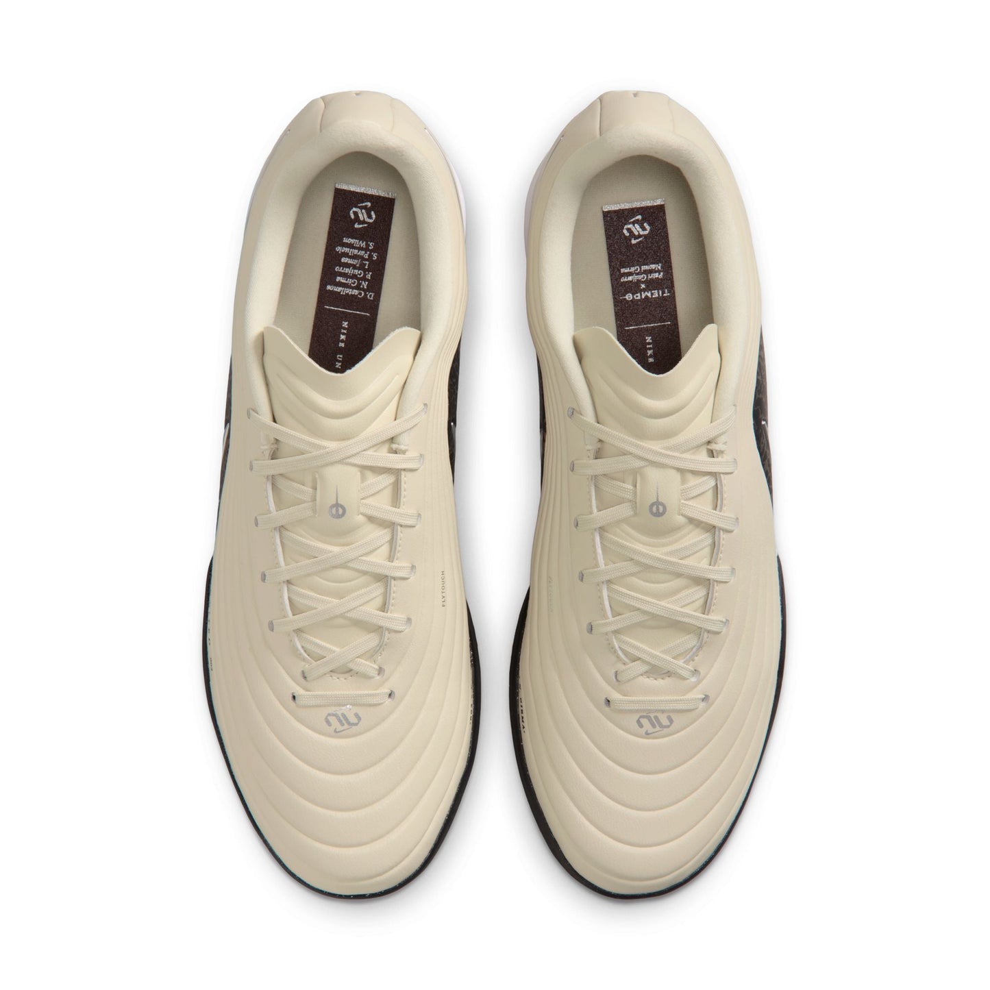 Nike United Tiempo Maestro Academy TF Turf Soccer Cleat - Fossil/Metallic Silver/Burgundy Crush