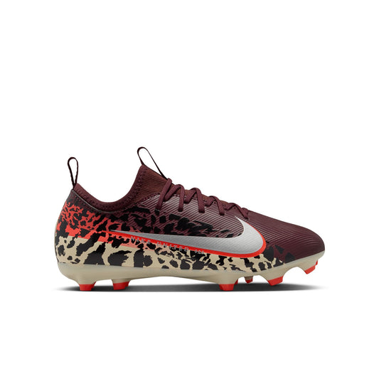 Nike United Junior Mercurial Vapor 16 Academy FG Firm Ground Low-Top Soccer Cleats- Burgundy Crush/Metallic Silver