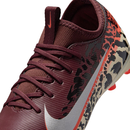 Nike United Junior Mercurial Vapor 16 Academy FG Firm Ground Low-Top Soccer Cleats- Burgundy Crush/Metallic Silver