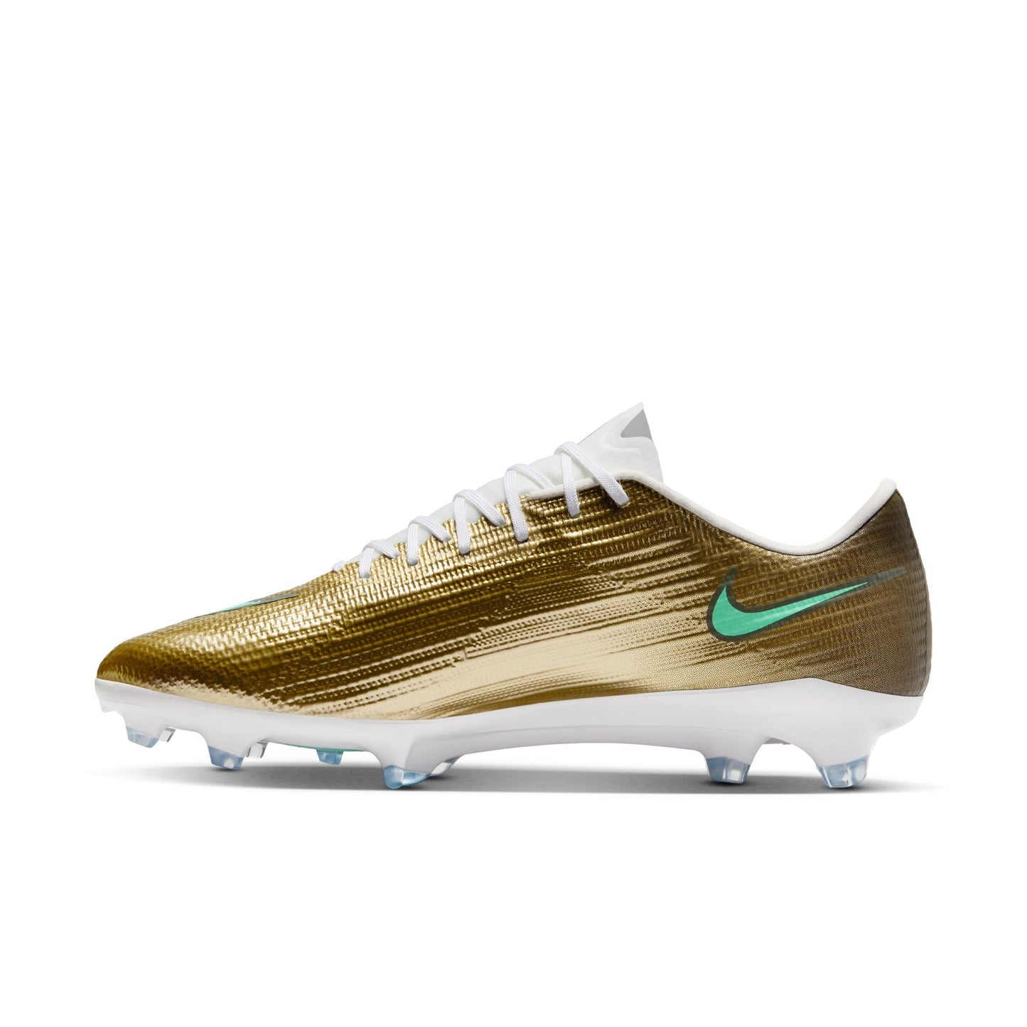 Nike Zoom Superfly 11 Kylian Mbappe Pro FG Firm Ground Soccer Cleats - Metallic Gold/ Green Glow