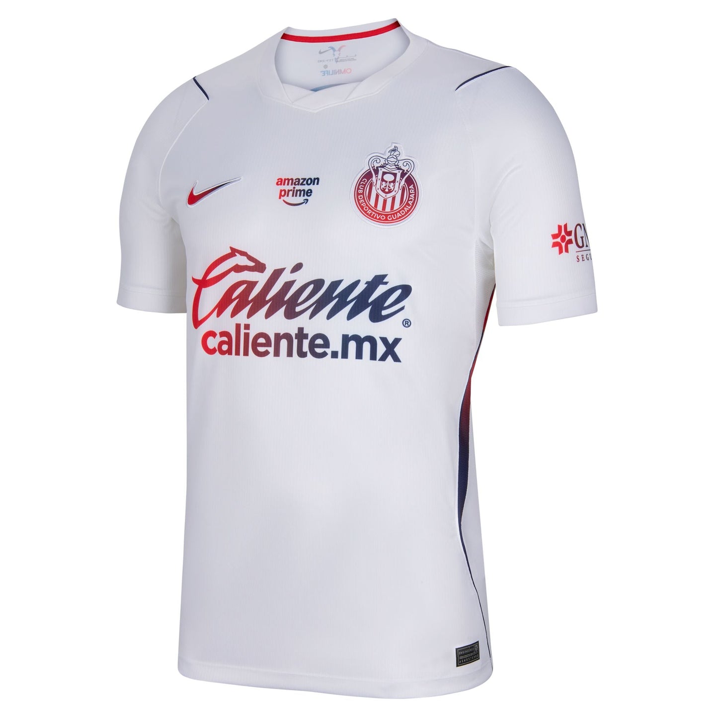 Nike Men's CDG Chivas de Guadalajara Stadium Away Jersey - White/Loyal Blue/Speed Red