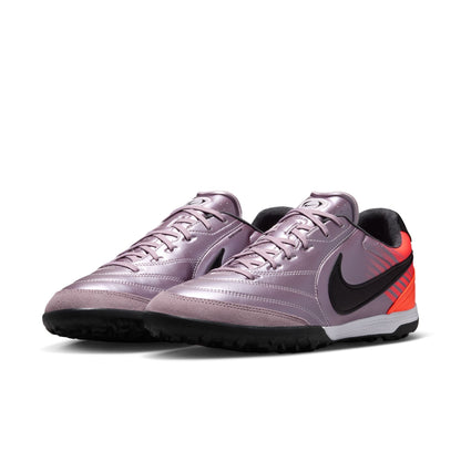 Nike Tiempo Ligera Pro Heritage TF Turf Soccer Cleats-  Bleached Lilac/Black/Total Orange