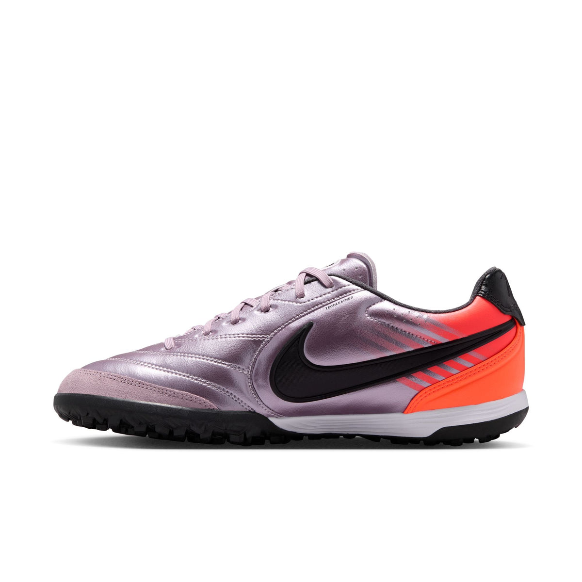 Nike Tiempo Ligera Pro Heritage TF Turf Soccer Cleats-  Bleached Lilac/Black/Total Orange
