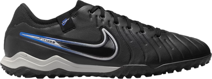 Nike Tiempo Legend 10 Pro TF Turf Soccer Cleat - Black/Chrome/HyperRoyal