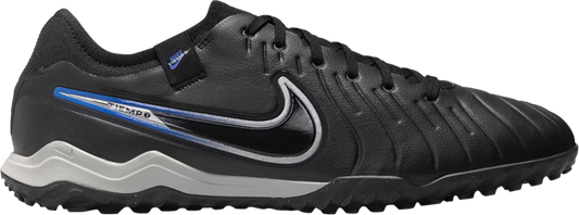 Nike Tiempo Legend 10 Pro TF Turf Soccer Cleat - Black/Chrome/HyperRoyal