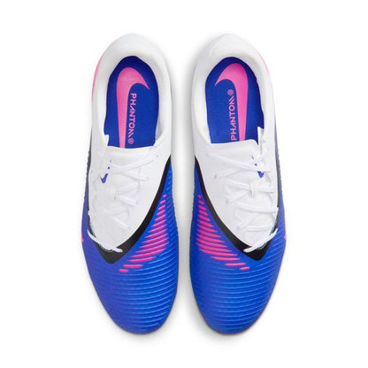 Nike Phantom 6 Low Academy FG Firm Ground Soccer Cleats-  Racer Blue/Pink Blast-White