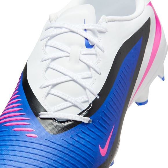 Nike Phantom 6 Low Academy FG Firm Ground Soccer Cleats-  Racer Blue/Pink Blast-White