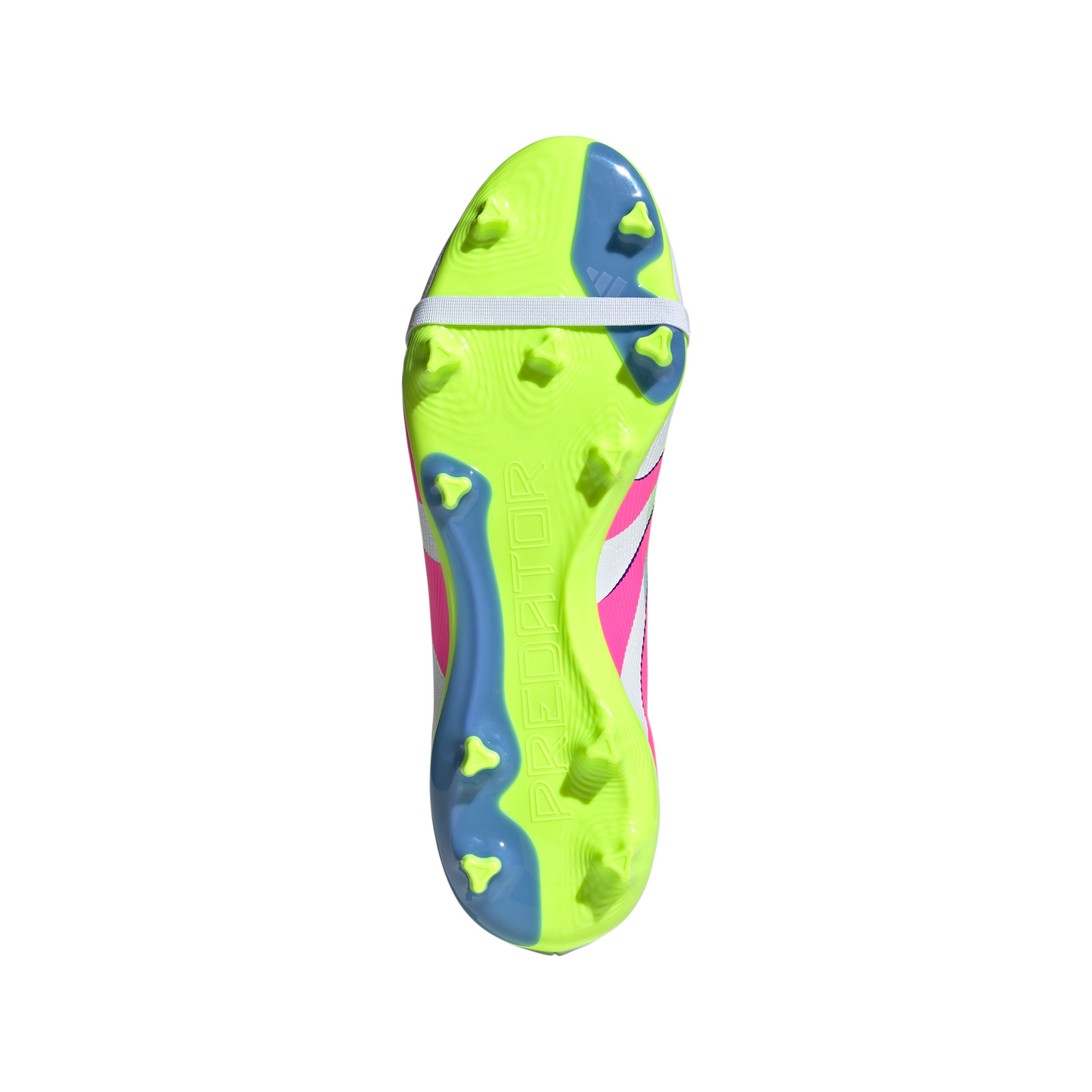 adidas Predator League FT FG Firm Ground Soccer Cleat -Cloud White / Lucid Pink / Lucid Lemon