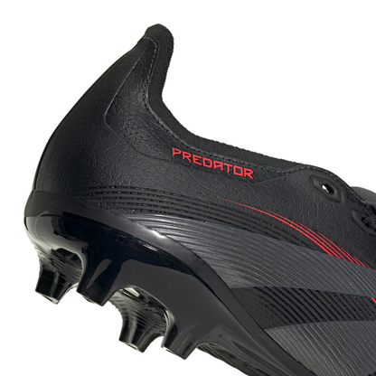 adidas Predator League FT FG Firm Ground Soccer Cleat - Black/Grefou/ Lucred
