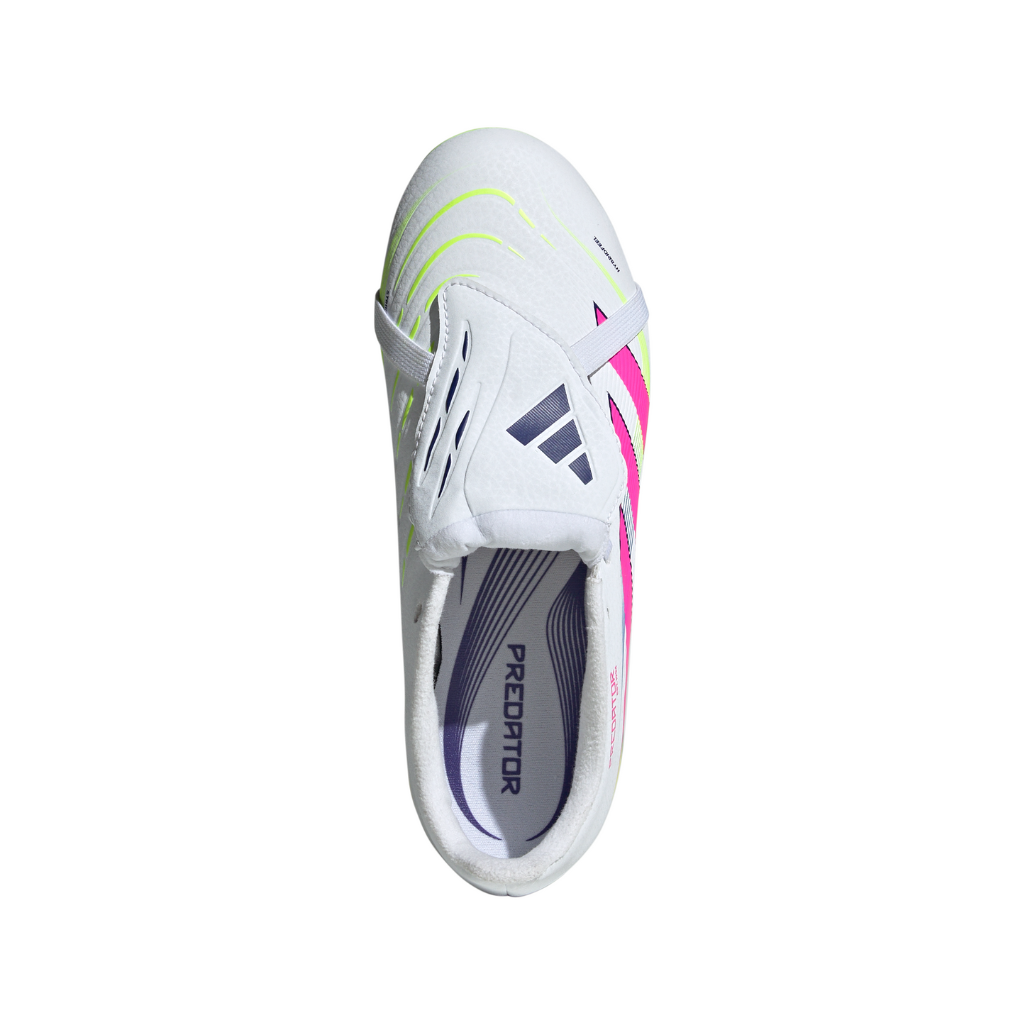adidas Predator League FT FG Junior Firm Ground Soccer Cleat -White/Lucid Pink/ Lucid Lemon
