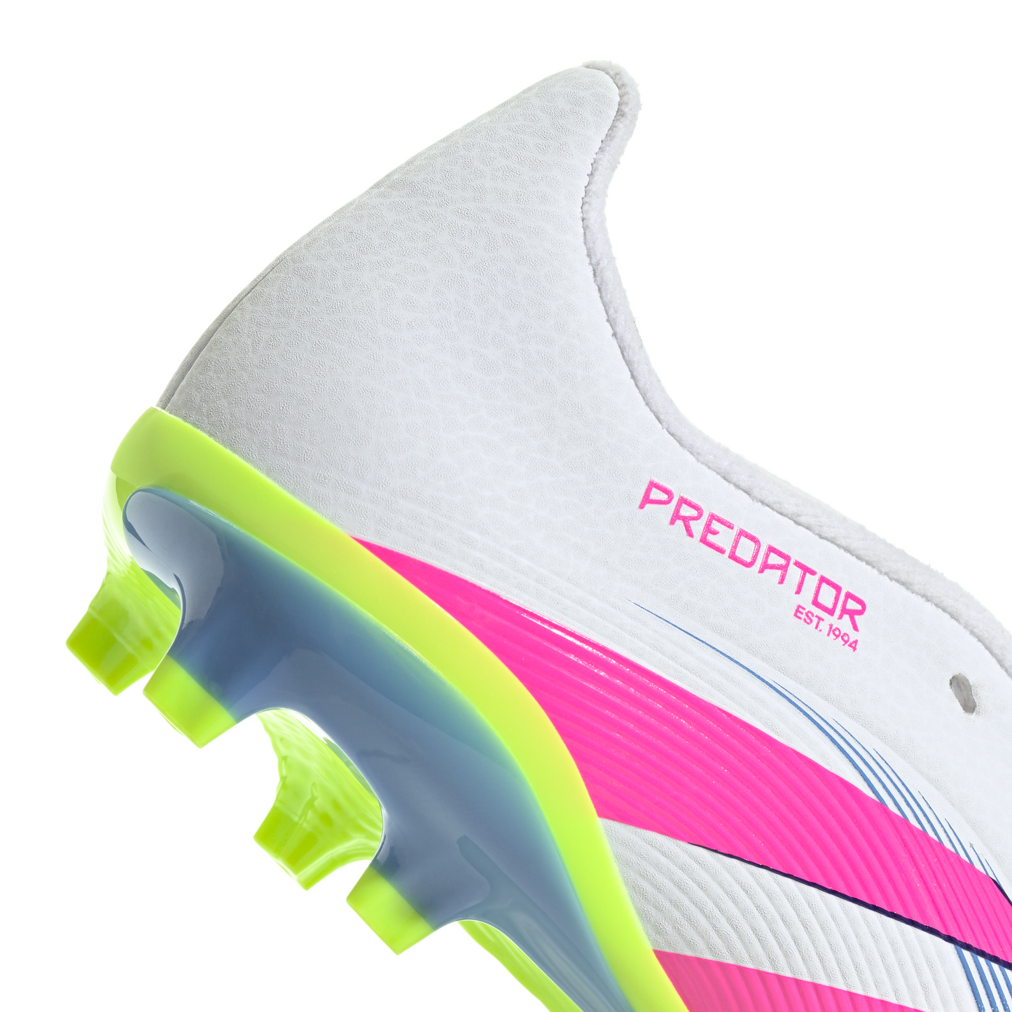 adidas Predator League FT FG Junior Firm Ground Soccer Cleat -White/Lucid Pink/ Lucid Lemon