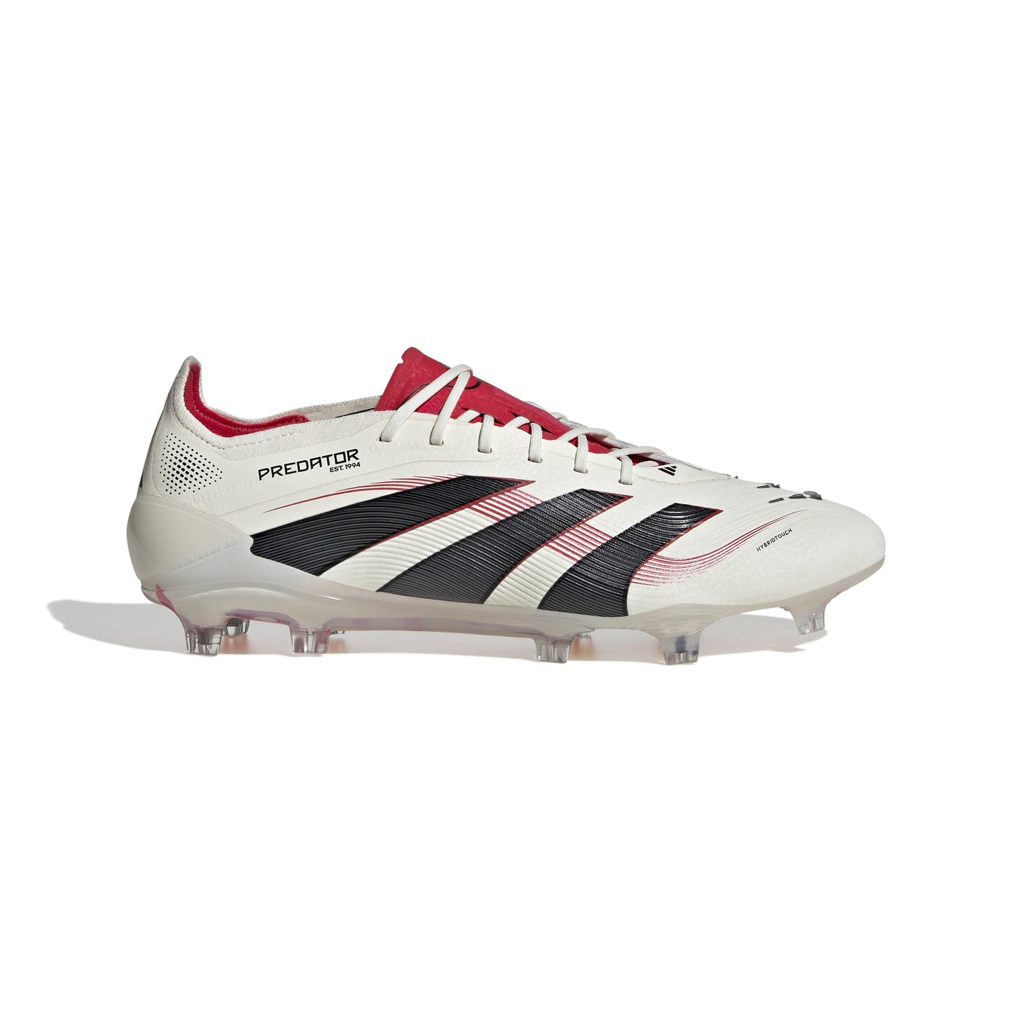 adidas Predator Elite FG Firm Ground Soccer Cleat - Off White/ Core Black/ Pure Ruby