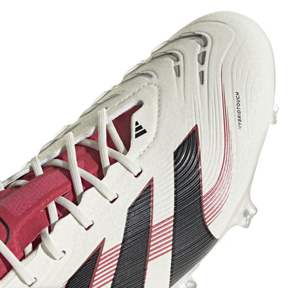 adidas Predator Elite FG Firm Ground Soccer Cleat - Off White/ Core Black/ Pure Ruby