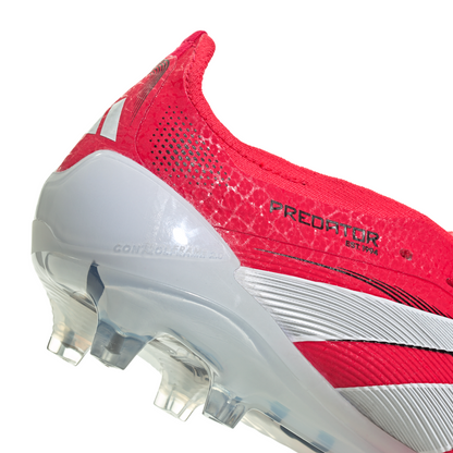 adidas Predator Elite Fold Tounge FG Firm Ground Soccer Cleat - Lucid Red / Cloud White / Core Black