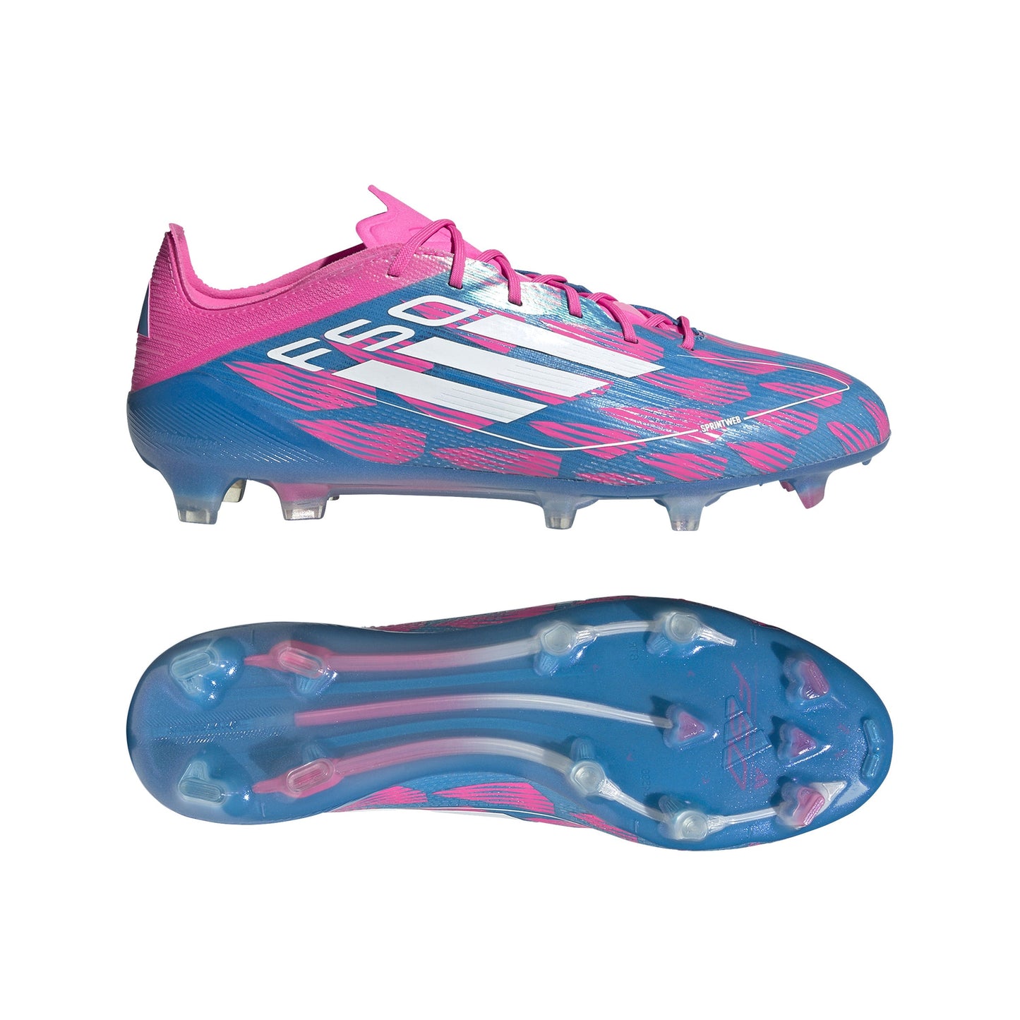 adidas F50 Elite FG Firm Ground Soccer Cleat  Solar Blue/ White/ Solar Pink