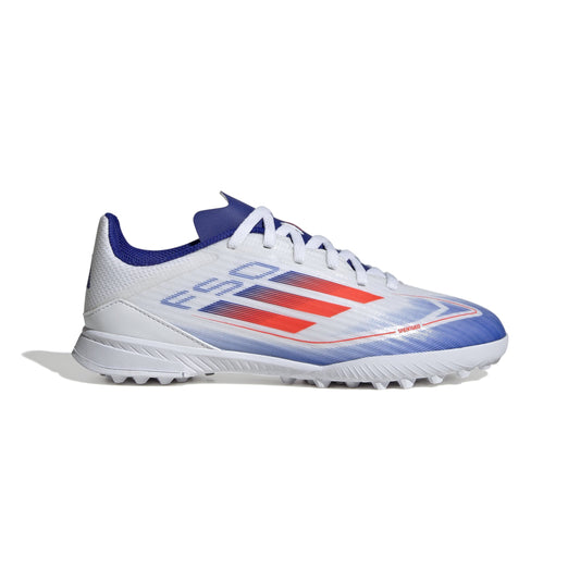 adidas F50 League TF J- Cloud White / Solar Red / Lucid Blue