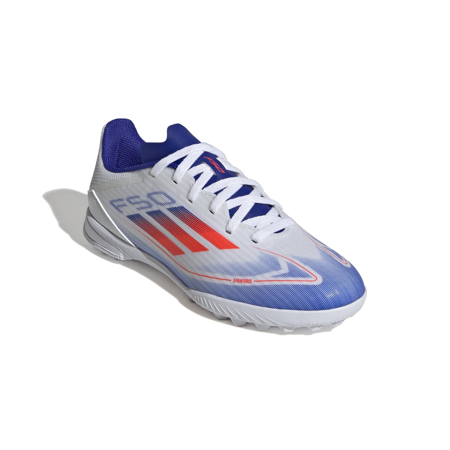 adidas F50 League TF J- Cloud White / Solar Red / Lucid Blue