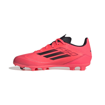 adidas F50 League Junior FG/MG-Turbo/ Aurora Black/ Platin Metallic