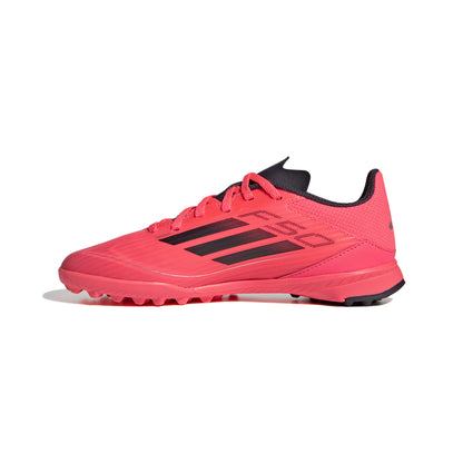 adidas Junior F50 League TF Turf Shoes- Turbo/ Aurbla/ Platinmet