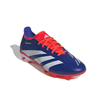 adidas Predator League FG Firm Ground Soccer Cleat - Lucid Blue / Cloud White / Solar Red