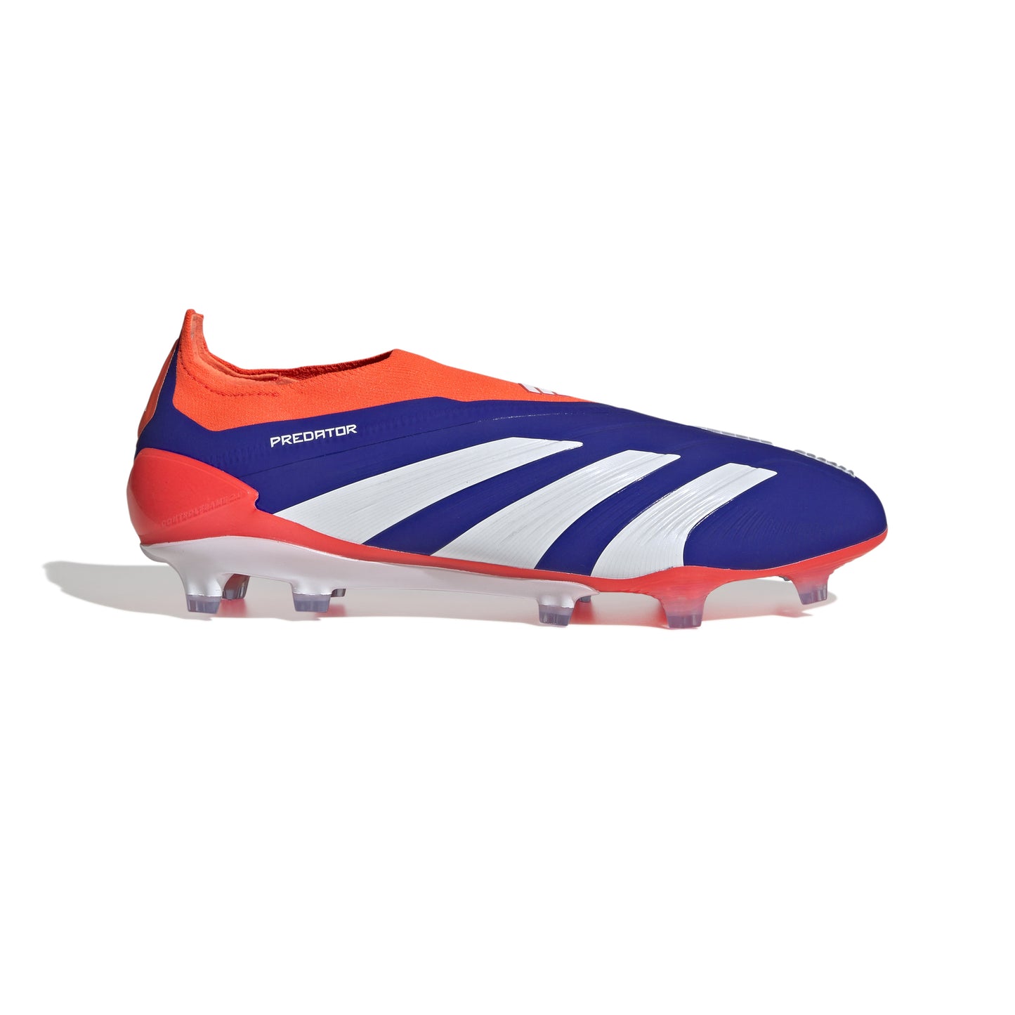 adidas Predator Elite Laceless FG Firm Ground Soccer Cleat - Lucid Blue / Cloud White / Solar Red