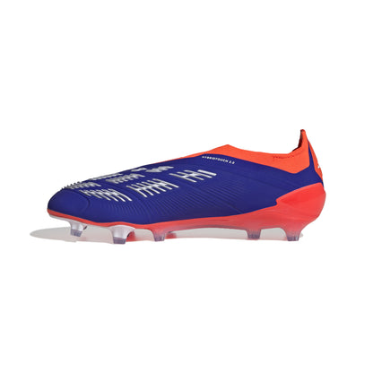 adidas Predator Elite Laceless FG Firm Ground Soccer Cleat - Lucid Blue / Cloud White / Solar Red