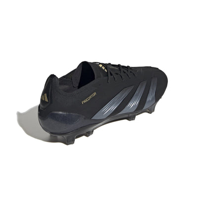 adidas Predator Elite FG Firm Ground Soccer Cleat - Core Black/Carbon/Gold Metallic