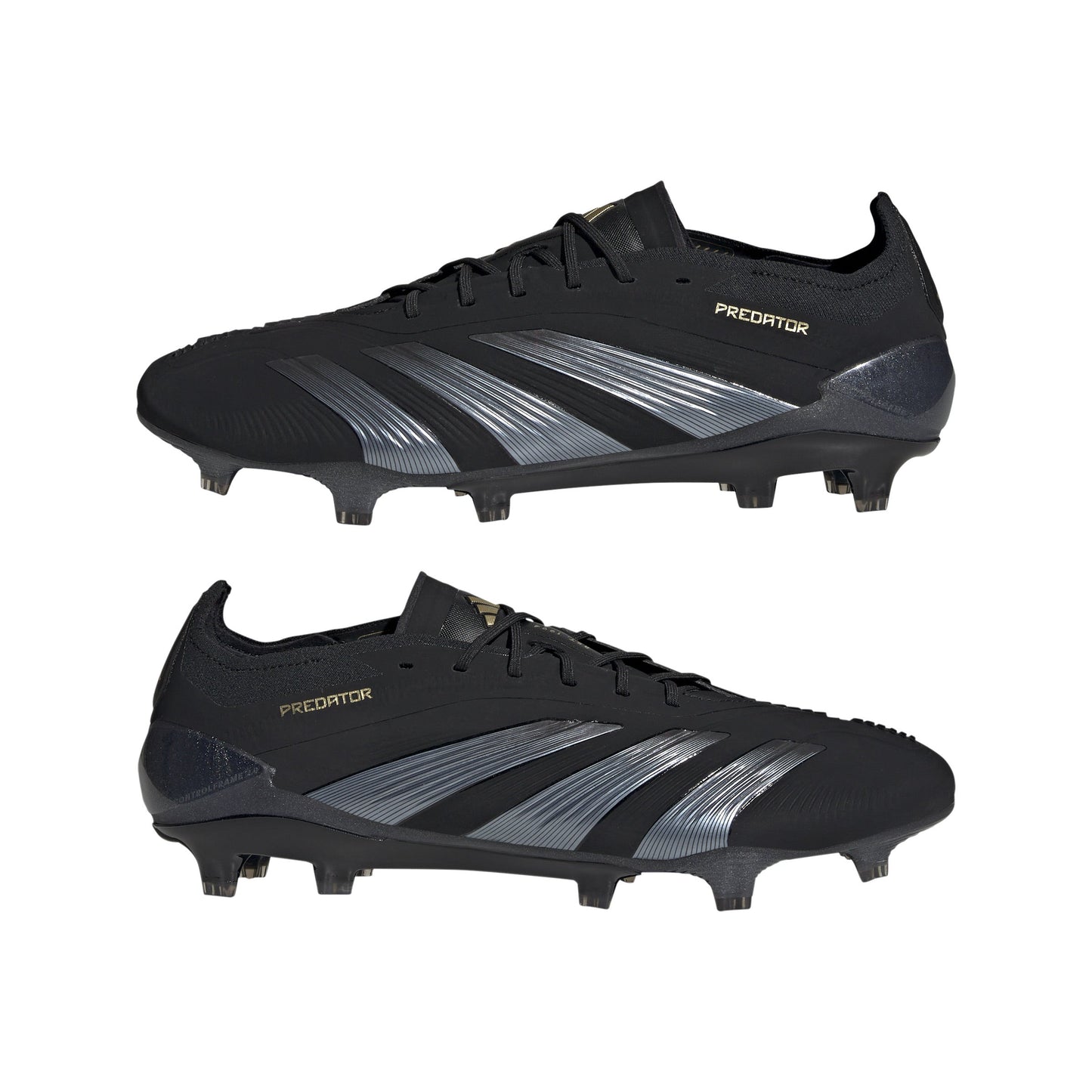 adidas Predator Elite FG Firm Ground Soccer Cleat - Core Black/Carbon/Gold Metallic
